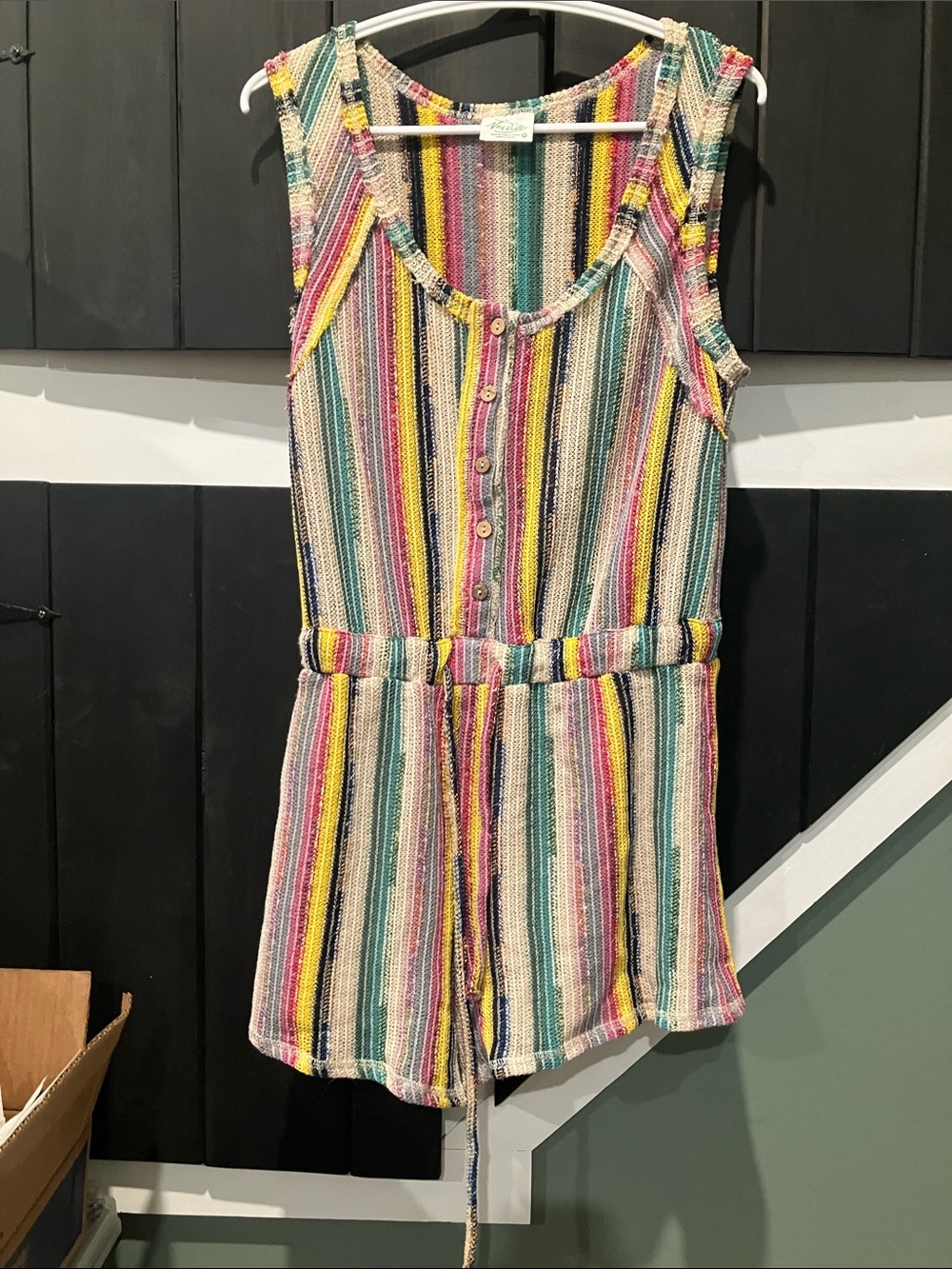 Nanamacs boho babe sleeveless stripe romper